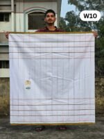 5.5 Hand Soft Cotton White Lungi W10 - Image 2