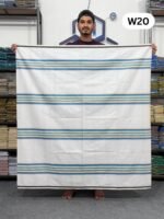 5.5 Hand Soft Cotton White Lungi W20 - Image 2