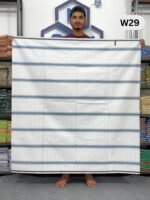 5.5 Hand Soft Cotton White Lungi W29 - Image 2