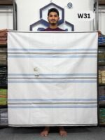 5.5 Hand Soft Cotton White Lungi W31 - Image 2