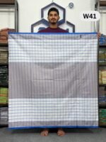 Soft Cotton White Lungi W41 - Image 3