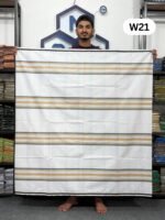 5.5 Hand Soft Cotton White Lungi W21 - Image 2