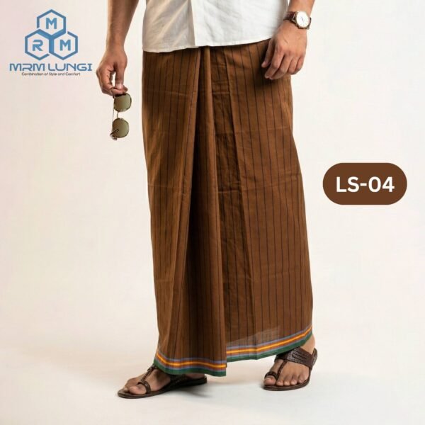 5.5 Hand Soft Cotton Light Check Lungi LS-04