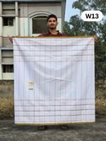 5.5 Hand Soft Cotton White Lungi W13 - Image 2