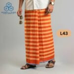 5.5 Hand Soft Cotton Plain Check Lungi L43
