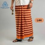 5.5 Hand Soft Cotton Plain Check Lungi L44