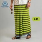 5.5 Hand Soft Cotton Plain Check Lungi L45