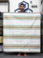 5.5 Hand Soft Cotton White Lungi W26 - Image 2