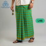 5.5 Hand Soft Cotton Plain Check Lungi L46