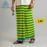 5.5 Hand Soft Cotton Plain Check Lungi L47