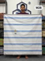 5.5 Hand Soft Cotton White Lungi W28 - Image 2