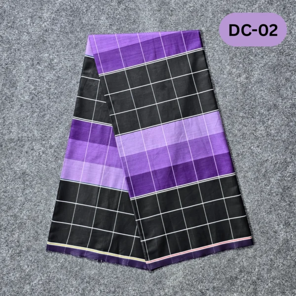 5.5 Hand Soft Cotton Deep Check Lungi DC-02