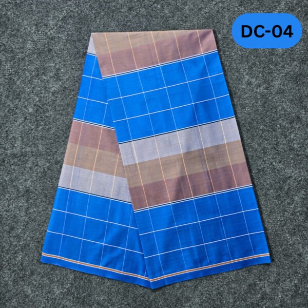 5.5 Hand Soft Cotton Deep Check Lungi DC-04