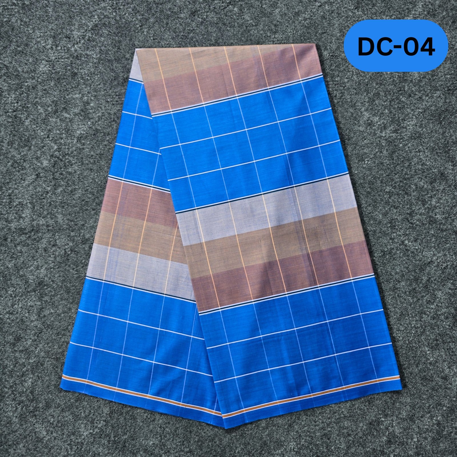 DC-04 5.5 Hand Soft Cotton Deep Check Lungi DC-04 - Image 1
