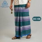 5.5 Hand Soft Cotton Deep Check Lungi DC-06