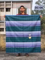5.5 Hand Soft Cotton Deep Check Lungi DC-06 - Image 3