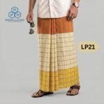 5.5 Hand Soft Cotton Light Check Lungi LP21