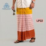 5.5 Hand Soft Cotton Light Check Lungi LP22