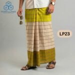 5.5 Hand Soft Cotton Light Check Lungi LP23