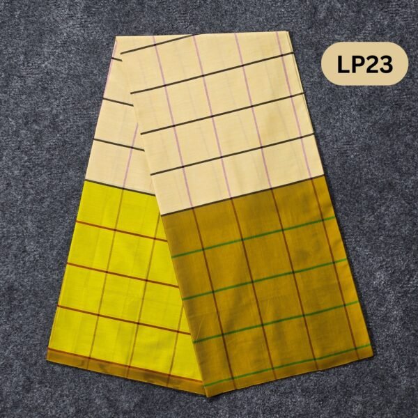 5.5 Hand Soft Cotton Light Check Lungi LP23