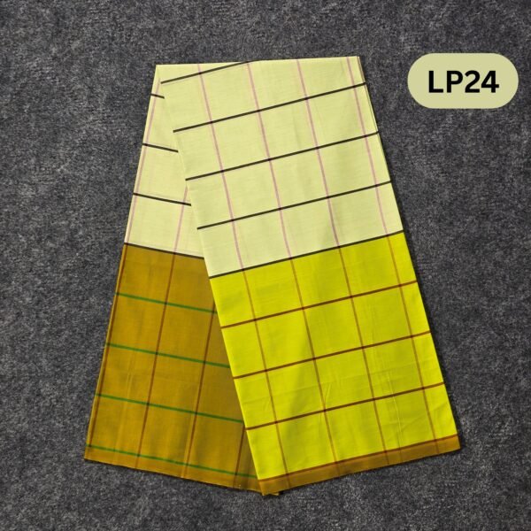 5.5 Hand Soft Cotton Light Check Lungi LP24