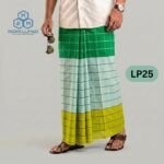 5.5 Hand Soft Cotton Light Check Lungi LP25