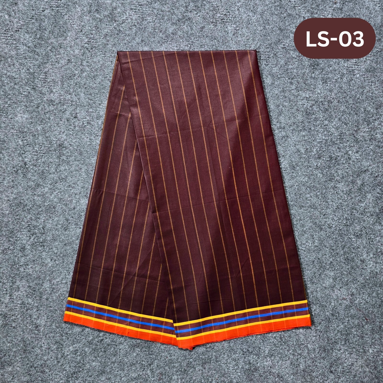 LS-03 5.5 Hand Soft Cotton Light Check Lungi LS-03 - Image 1