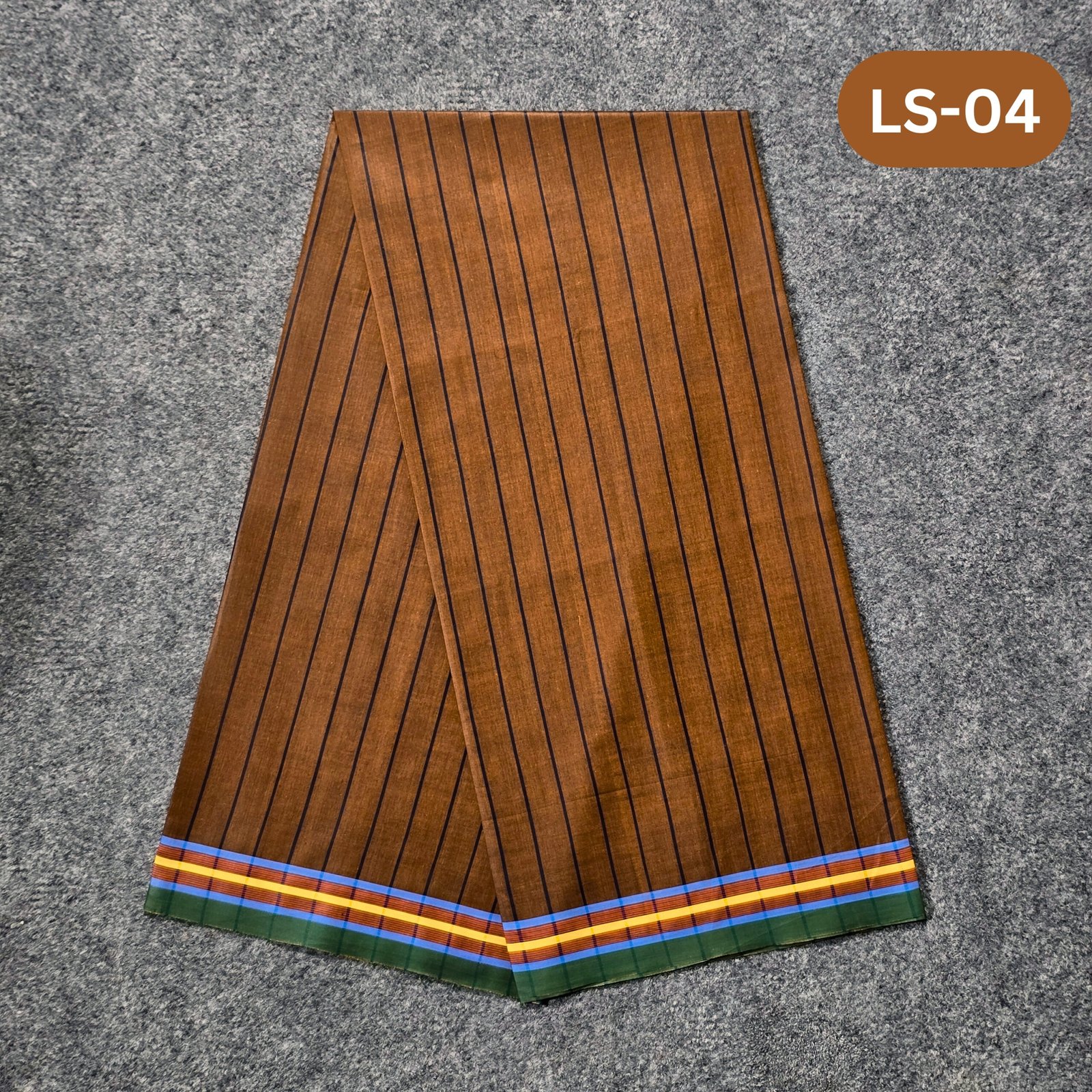 LS-04 5.5 Hand Soft Cotton Light Check Lungi LS-04 - Image 1