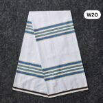 5.5 Hand Soft Cotton White Lungi W20