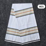 5.5 Hand Soft Cotton White Lungi W21