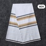 5.5 Hand Soft Cotton White Lungi W24