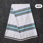 5.5 Hand Soft Cotton White Lungi W25