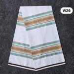 5.5 Hand Soft Cotton White Lungi W26