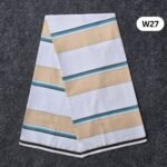 5.5 Hand Soft Cotton White Lungi W27