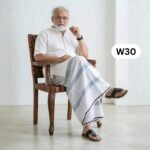 Soft Cotton White Lungi W30 - Image 3