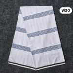 5.5 Hand Soft Cotton White Lungi W30