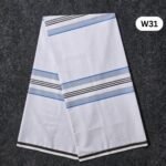 5.5 Hand Soft Cotton White Lungi W31