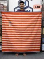 Soft Cotton Plain Check Lungi L48 - Image 3