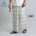 Soft Cotton Plain Check Lungi L60
