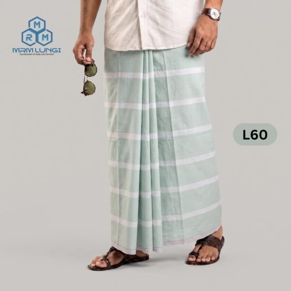 Soft Cotton Plain Check Lungi L60