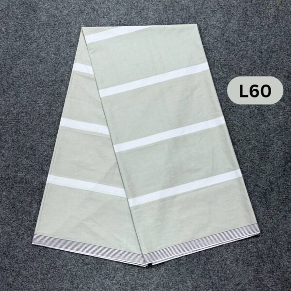 5.5 Hand Soft Cotton Plain Check Lungi L60