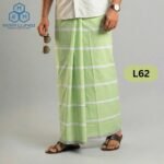 Soft Cotton Plain Check Lungi L62