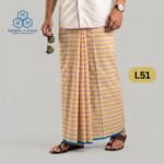 Soft Cotton Plain Check Lungi L51