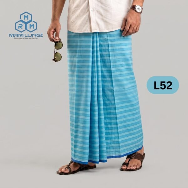 Soft Cotton Plain Check Lungi L52