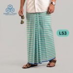 Soft Cotton Plain Check Lungi L53
