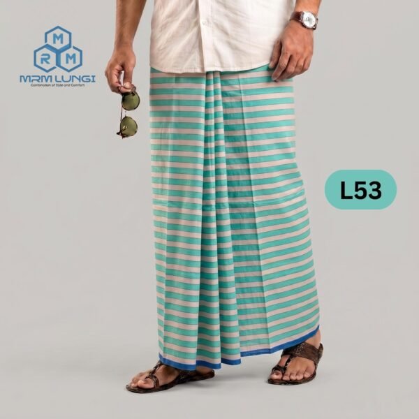 Soft Cotton Plain Check Lungi L53