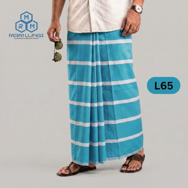 Soft Cotton Plain Check Lungi L65