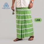 Soft Cotton Plain Check Lungi L66