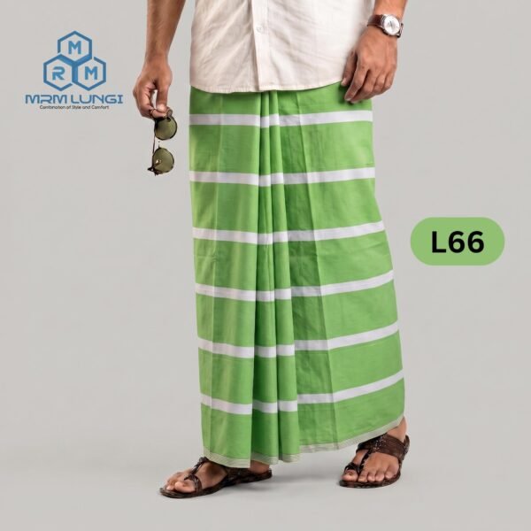 Soft Cotton Plain Check Lungi L66