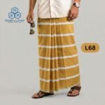 Soft Cotton Plain Check Lungi L68